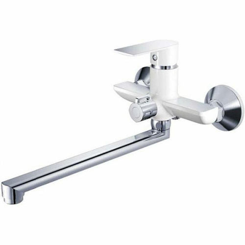 Cмеситель для ванны и душа Haiba HB22505-8 настенный белый/хром