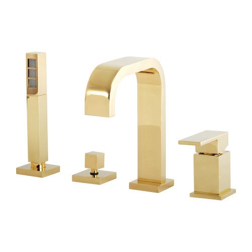 Смеситель на борт ванны Migliore KVANT GOLD 25392 золото