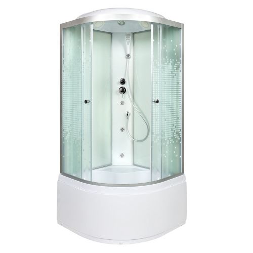 Душевая кабина AvaCan L910GM 100х100 четверть круга с крышей ориентация универсальная