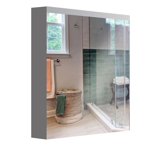 Зеркало-шкаф Azario Brest AZ-ZC-046CS 50х12х70 подвесной цвет серый