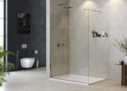 Душевая перегородка Cezares LIBERTA LIBERTA-L-1-140-C-Cr 140х195 стекло прозрачное профиль хром глянцевый