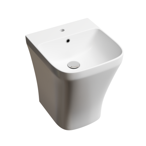 Раковина из сантехнического фарфора Ceramica Nova DION CN6067 37х40 подвесная цвет белый 1 отверстие под смеситель