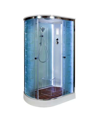 Душевая кабина AvaCan EM2012RLED 120х90 асимметричная с крышей ориентация правая