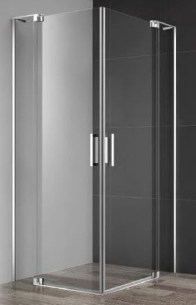 Душевой уголок Cezares SLIDER SLIDER-A-2-80/90-C-Cr 80х80 стекло прозрачное профиль хром глянцевый без поддона