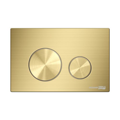 Клавиша смыва механическая Wasserkraft MG02 цвет золото матовое