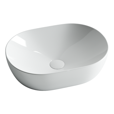 Раковина из сантехнического фарфора Ceramica Nova ELEMENT CN5010 50х40 накладная цвет белый без отверстий под смеситель