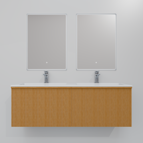 Тумба с раковиной+зеркало Art Decco Andy (Энди) AAN12W11D1MF 120x45x40 подвесная цвет белый дуб