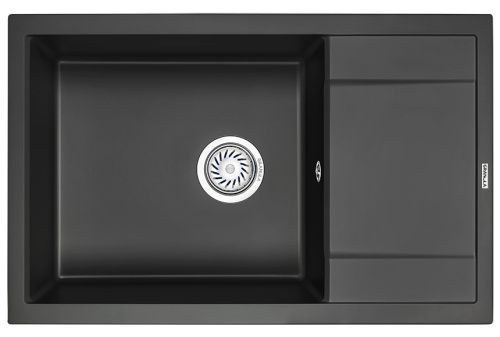 Кухонная мойка Granula 7805, ТУРМАЛИН 78х50 цвет черный поверхность матовая