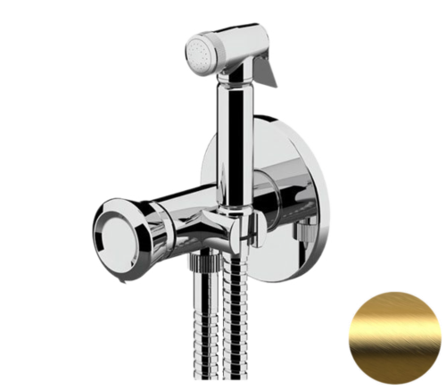 Гигиенический душ со смесителем Remer ET65BG золото брашированное