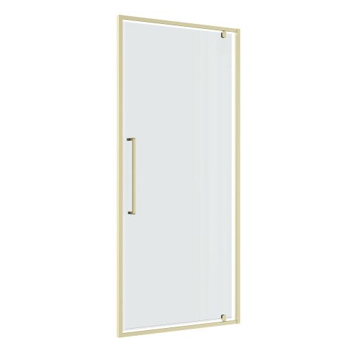 Душевая дверь Niagara Nova NG-45-10ASG 100х195 стекло прозрачное профиль золото брашированное