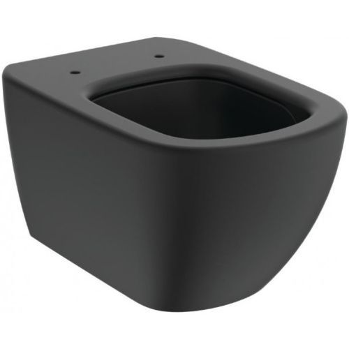 Чаша унитаза подвесная Ideal Standard TESI T0079V3 цвет черный без сиденья безободковая каскадный смыв