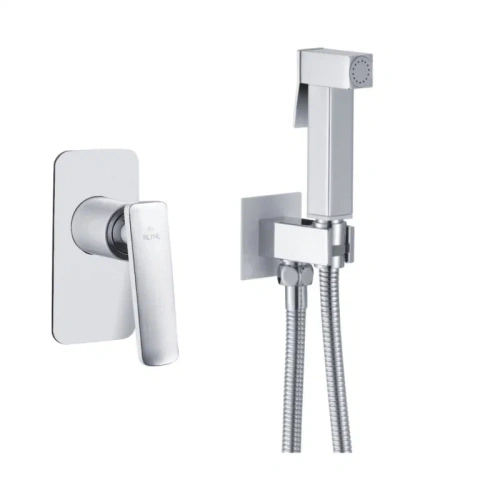 Гигиенический душ со смесителем Rose R1605F белый/хром