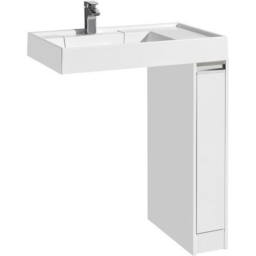 Тумба под раковину Aquaton Лондри 1A236101LH010 18х50х88 напольная цвет белый