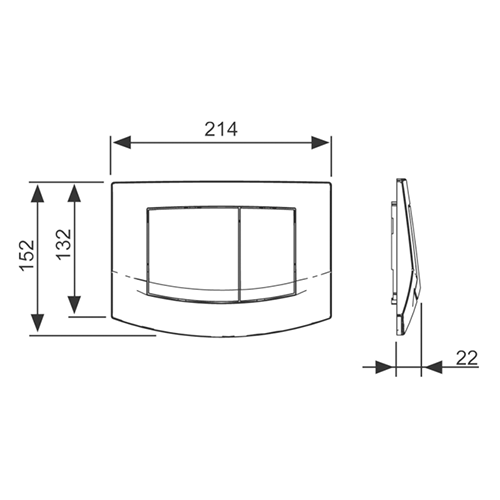 Панель смыва механическая Tece TECEambia 9240200 цвет белый - фото 2