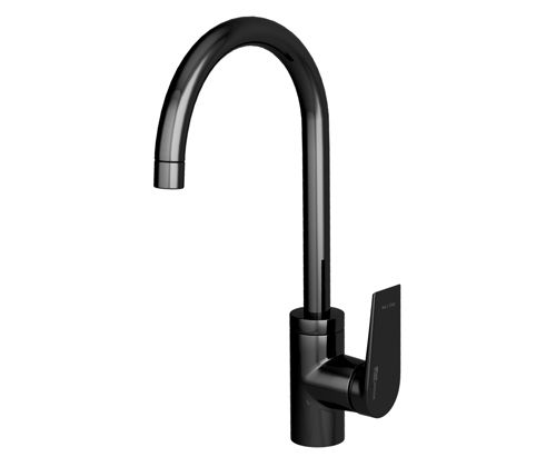 Смеситель для кухни Wasserkraft Glan 6600 6607 на мойку черный
