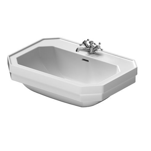 Раковина керамическая Duravit 1930 70 см 4387000301 подвесная цвет белый 3 отверстия под смеситель