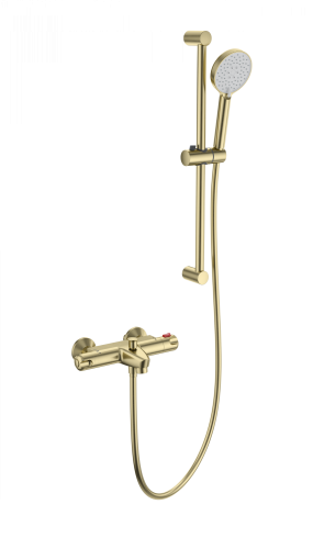 Душевой гарнитур со смесителем Wonzon & Woghand WW-C2001-A-BG настенный золото