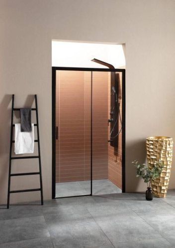 Душевая дверь Aquanet Pleasure AE60-N-140H200U-BT 140х200 стекло прозрачное профиль черный