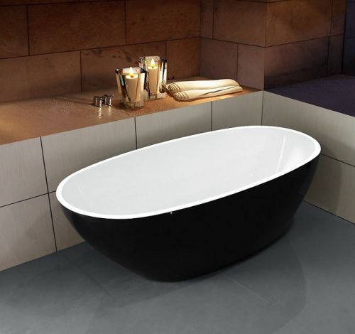 Ванна акриловая Esbano Sophia (black) ESVASOPHB 170х85 отдельностоящая овальная с каркасом