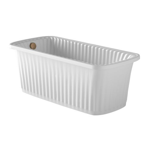 Ванна из искусственного мрамора Migliore OLIVIA PANELLO 24361 174х80 отдельностоящая прямоугольная с ножками