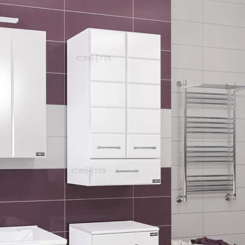 Шкаф СанТа Омега 407004 48х30х90 подвесной цвет белый