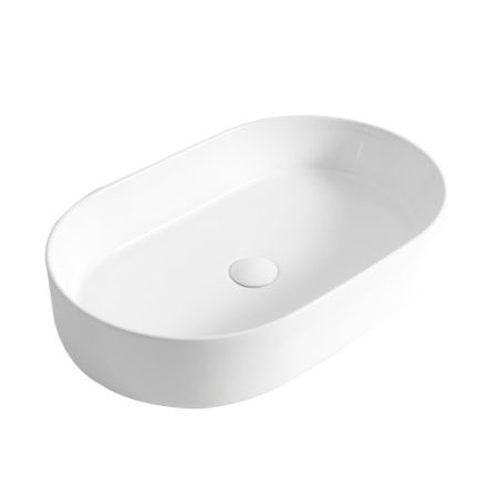 Раковина из сантехнического фаянса BelBagno BB1479 60х40 накладная цвет белый без отверстий под смеситель