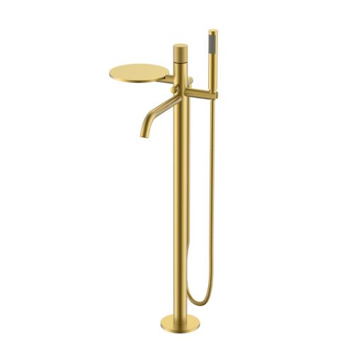 Смеситель Boheme Stick 129-MG.4 напольный золото матовое