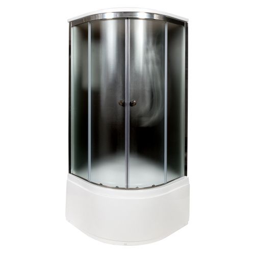 Душевая кабина AvaCan B90SELBLACK 90х90 четверть круга с крышей ориентация универсальная