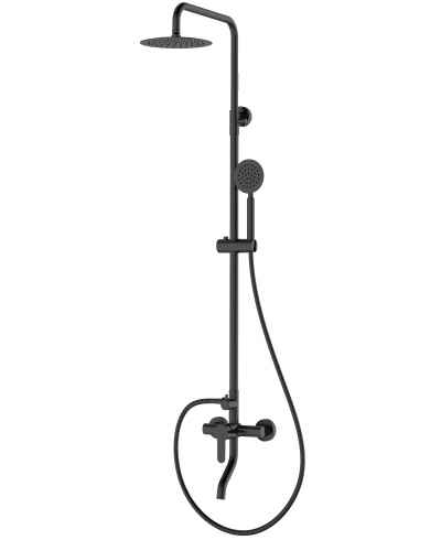 Душевая стойка Rush Santiago SUS1116-40Black настенная цвет черный