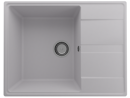 Кухонная мойка Ulgran Quartz Prima 650-04 65х50 цвет серый поверхность матовая