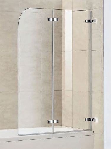 Душевая шторка на ванну WeltWasser WW100 10000003477 90х140 стекло прозрачное профиль хром глянцевый ориентация универсальная