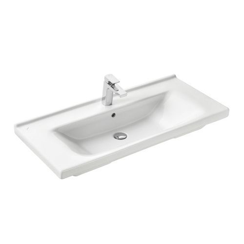 Раковина керамическая Aquaton Миранда 1WH302249 100х50 накладная цвет белый 1 отверстие под смеситель