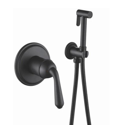 Гигиенический душ со смесителем Rose R0205H черный