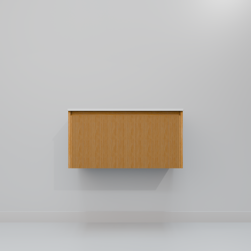 Тумба с раковиной Art Decco Elizabeth (Элизабет) AEL08W11S200 80x45x40 подвесная цвет белый дуб