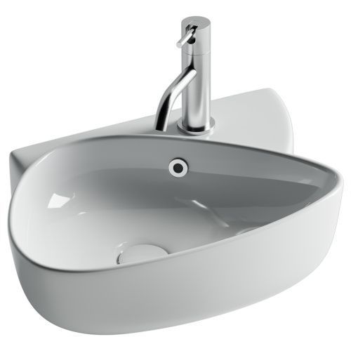 Раковина из сантехнического фарфора Ceramica Nova ELEMENT CN5049 50х35 подвесная цвет белый 1 отверстие под смеситель