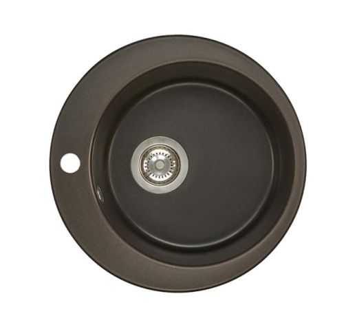 Кухонная мойка Aquaton Иверия 1A711032IV280 48х48 цвет коричневый поверхность матовая