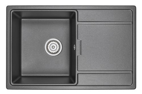 Кухонная мойка Granula 7804, ЧЁРНЫЙ 78х50 цвет черный поверхность матовая