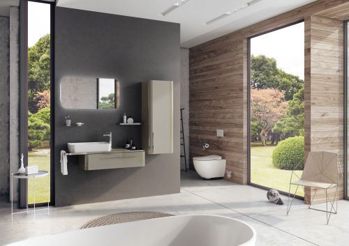 Шкаф-пенал Creavit Angel AL2120.00.BB ХРОМ 45х35х230