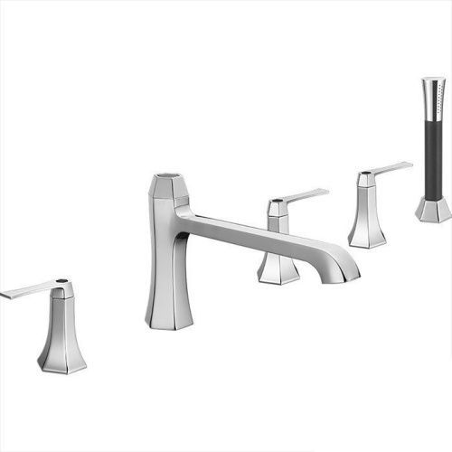 Смеситель Cisal Chérie CF0002606T на борт ванны хром/черный матовый