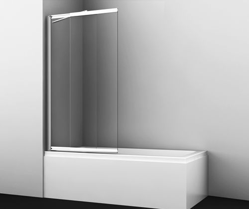 Душевая шторка на ванну Wasserkraft Main 41S 41S02-80WS Fixed 80х140 стекло прозрачное профиль хром глянцевый ориентация универсальная
