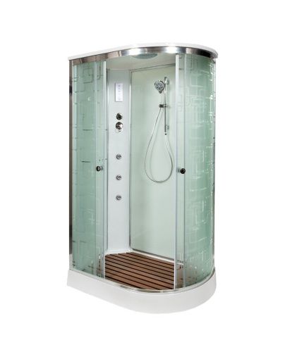 Душевая кабина AvaCan EM1511LGM+EL 110х80 асимметричная с крышей ориентация левая