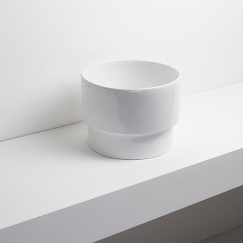 Раковина керамическая Simas Po-mo 33 см PO03bi полувстраиваемая цвет белый без отверстий под смеситель