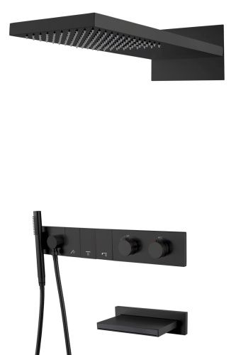 Душевая система Boheme Zodiac 133-2-B встраиваемая цвет черный