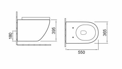 Унитаз подвесной SantiLine SL-5002SM-BD цвет белый с сиденьем микролифт безободковый смыв воронка-водоворот - фото 2