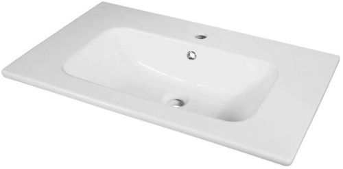 Раковина из литьевого мрамора Aquanet Бостон НФ-00017870 61х47 полувстраиваемая цвет белый 1 отверстие под смеситель