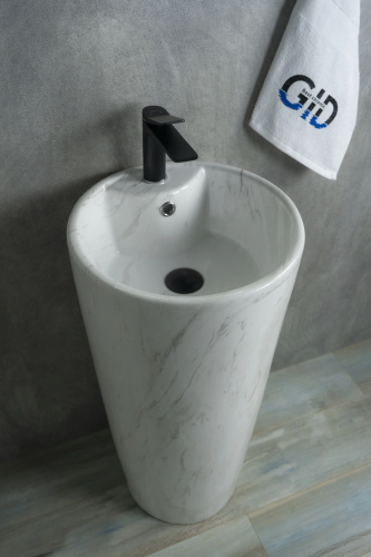 Раковина керамическая Gid Autonomo 81115 40х40 напольная цвет многоцветный 1 отверстие под смеситель