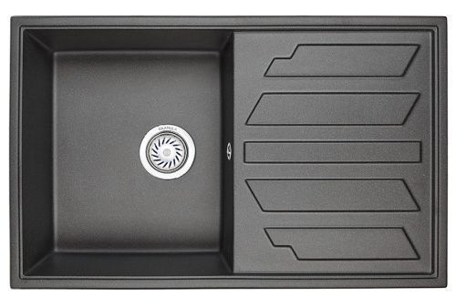 Кухонная мойка Granula 8002, ЧЁРНЫЙ 79х50 цвет черный поверхность матовая