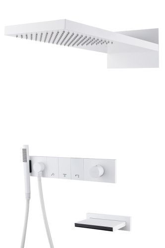 Душевая система Boheme Zodiac 132-2-MW встраиваемая цвет белый матовый