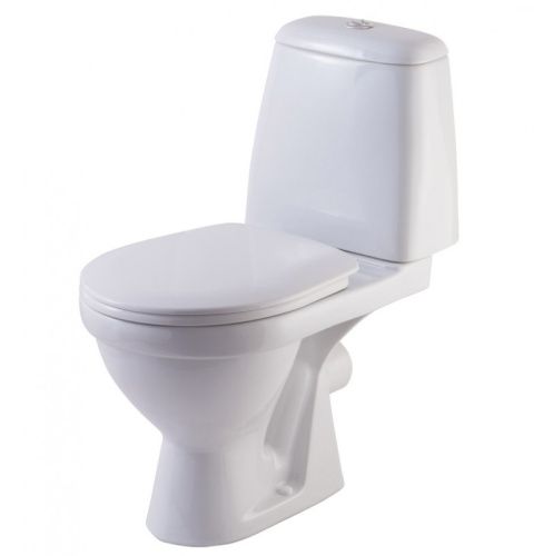 Унитаз-компакт напольный с бачком Rosa Премьер Вн УнБ19 белый с сиденьем микролифт каскадный смыв