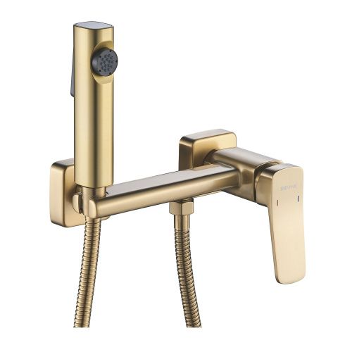 Гигиенический душ со смесителем Shevanik S99 S9905G-1 золотой сатин